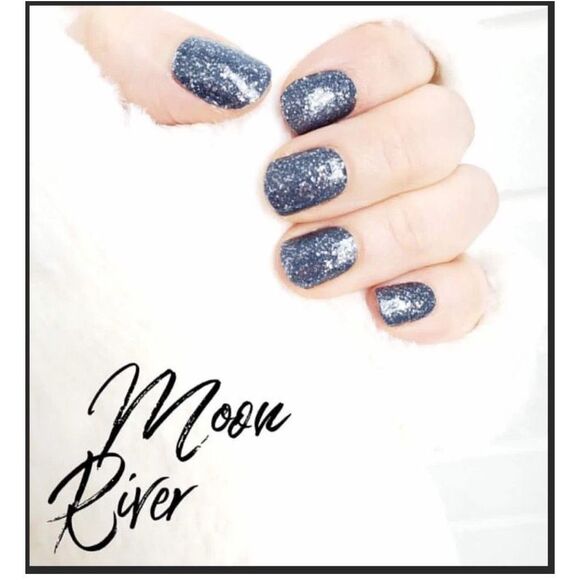 Moon river  Color Street Silver Glitter Press-On Nails. Moon river - Picture 3 of 11